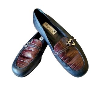 Brighton Black and Brown Loafers